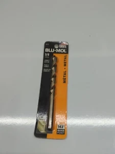 Broca Blu-mol Cobalto 3/8 para perforación de metal 143 grados punto cuádruple - Imagen 1 de 2