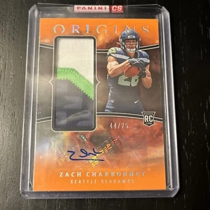 2023 Panini Origins - Rookie Jumbo Jersey Autographs Orange Zach Charbonnet - Picture 1 of 3