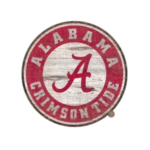 Alabama Crimson Tide Distressed Logo Cutout Sign 8" - Picture 1 of 1