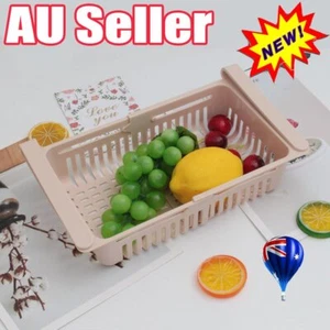Adjustable Refrigerator Storage Rack Fridge Drawer Shelf Pull-out Organis HA - Picture 1 of 15