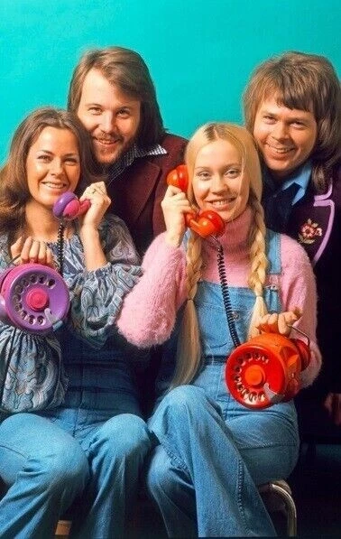 Benny, Bjorn, Agnetha & Anni-Frid 6"x4" Photo - ABBA *72- 100% to Cancer Charity - Image 1 of 1