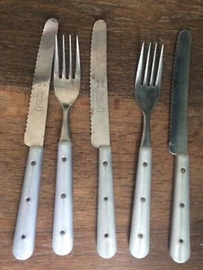 Mertens Germany Forelle Knives Fork Lot Solingen Handarz Rostfrei Vintage - Picture 1 of 8