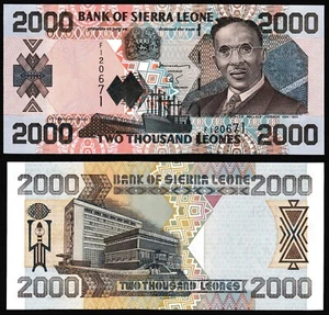 Sierra Leone 2000 leones 2002.02.01. I. T. A. Wallace-Johnson P26a Prefix F1 UNC - Picture 1 of 9