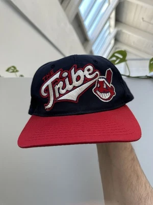 Boné de beisebol vintage anos 90 Cleveland Indians MLB SnapBack Starter Hat The Tribe - Imagem 1 de 4