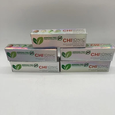 Color de cabello crema brillo permanente CHI Ionic - 3 oz - rojo - dorado 2 beige - ceniza sellada Foto 1 de 2