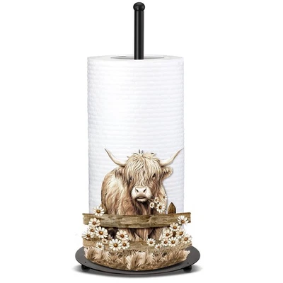 Toallero de papel de metal Highland Cow granja Highland vaca cocina decoración ac... Foto 1 de 4