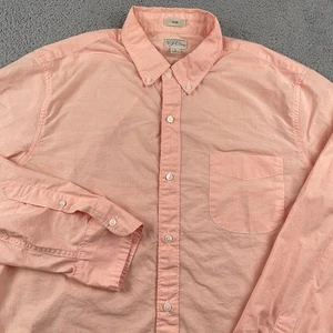 J Crew Shirt Mens Large Pink Slim Fit Button Down Lightweight Performance - Picture 1 of 9