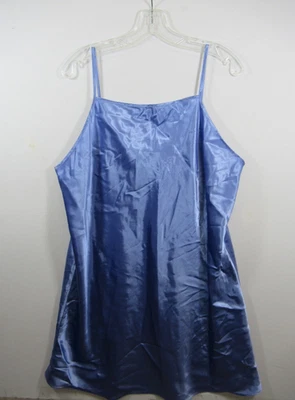 Camisón vintage Gilligan & O'Malley satinado quimise para mujer XXL azul Foto 1 de 4