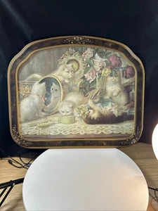 H C Plumb The Five Senses Kitten Cat Print Victorian Style Print - Picture 1 of 15