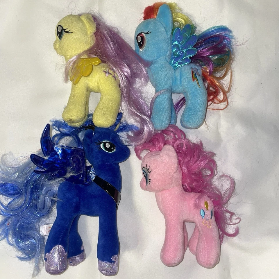 LOTE DE 4 Pinkie Pie Princess Luna Rainbow Dash Shutterfly 7" TY MY LITTLE PONY  Foto 1 de 4