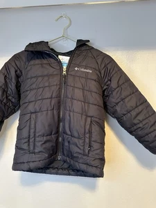 Columbia Youth Hooded Puff Jacket Black XXS (4-6) Kids - Picture 1 of 8