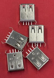 USB Type A Vertical Socket pack of 5 - Picture 1 of 3