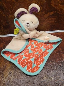 B Baby - Bunny Rabbit Lovey - Sicherheitsdecke - weich - flauschig - creme - koralle - Bild 1 von 4