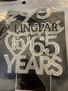 Strass Cheers to 65 Jahre Cake Topper - Bild 1 von 3