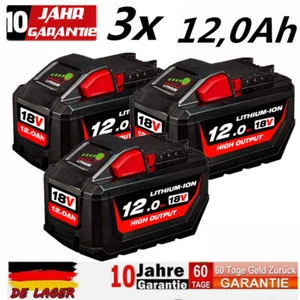 3x12,0Ah per batteria Milwaukee M18 M18B6 18V XC Li-Ion 48-11-1860 48-11-1852 NUOVO  - Foto 1 di 11
