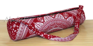 Large Red Silver Yoga Mat Carrier Bag New Mandala Yoga Bags With Shoulder Strap - Picture 1 of 6