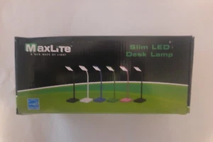 MaxLite Slim LED Desk Lamp with USB Port Adjustable Neck White - Picture 1 of 5