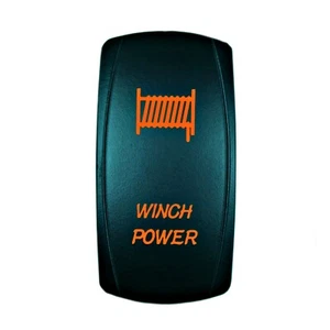 ORANGE 2 POSITION LASER ETCHED ROCKER SWITCH WINCH UTV BOAT TRUCK - Picture 1 of 7