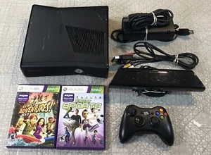Xbox 360 Console 4GB With Kinect + 2 Games + Controller - Picture 1 of 8