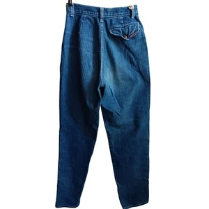 Vtg 80s 23x32 Orsini Womens Blue Denim Pleated High Waist Jeans Size 3/4 - Picture 1 of 6