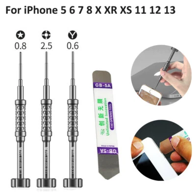 Repair Opening Pry Tools Screwdriver Kit Cell Phone iPhone 13 12 11 X XR 8 7 6 5 - Image 1 of 4