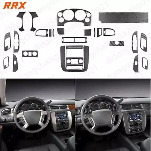32Pcs Real Carbon Fiber Interior Dash Trim Kits For Silverado/Tahoe/Sierra 07-13 - Picture 1 of 21