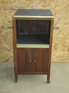 VINTAGE BLACK & GOLD POT CUPBOARD BEDSIDE CABINET STORAGE UNIT PLANT STAND Q - Picture 1 of 8