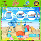 Collapsible Beach Toys for Kids Toddlers with Mesh Bag Sand Castle Toys
