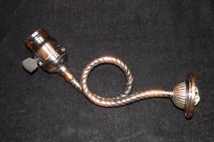 Vtg Faries? White Geco Era Japanned Flashed Copper Wall Sconce Fixture Lamp - Picture 1 of 13