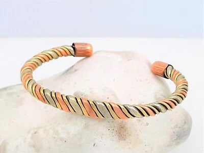 Massives reines Kupfer verstellbares Armband, handgefertigt, kostenlose UK-Lieferung, Unisex Manschette