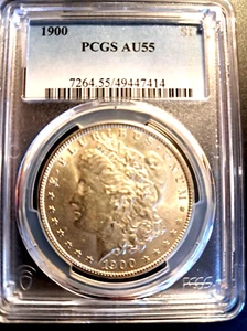 1900 PCGS AU 55 Morgan #2 - Picture 1 of 2