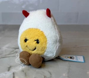 Jellycat Amuseable Deviled Egg - NWT New w Tags - Boiled Egg Devil - Authentic - Picture 1 of 8