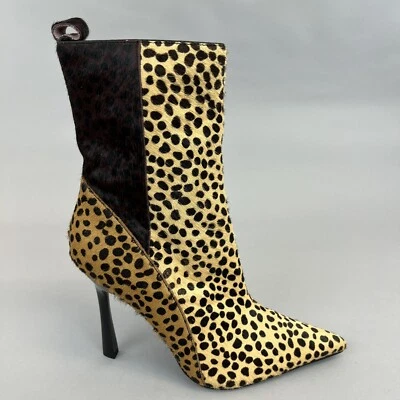 Botines Topshop con estampados de animales con cremallera al tobillo punteras tacones altos EU35 UK2 Foto 1 de 4