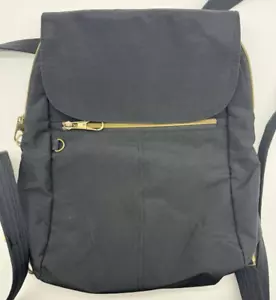 Travelon Classic Anti-Diebstahl kleiner Rucksack RFID schwarz Reise Schule Arbeit sehr guter Zustand - Bild 1 von 7