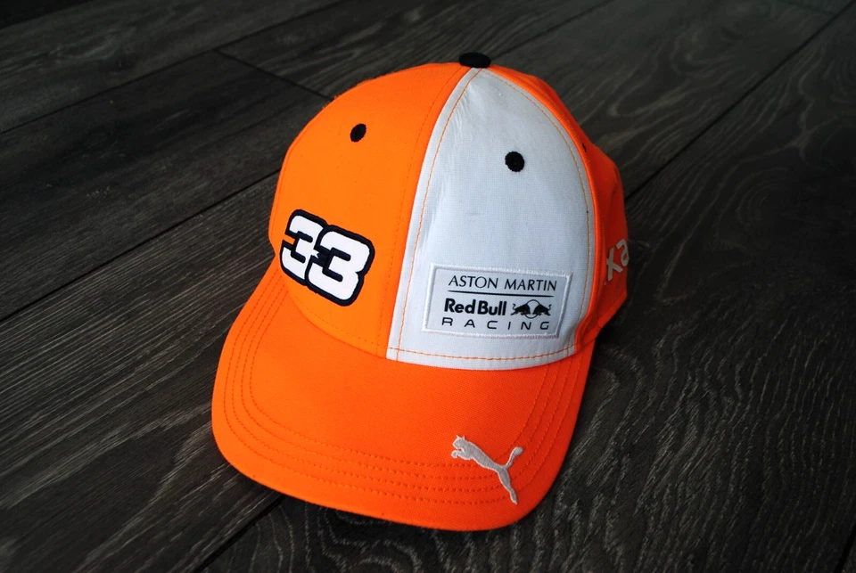 MAX VERSTAPPEN 33 ASTON MARTIN REDBULL RACING 2018 ORANGE CAP ONE SIZE YOUTH - Image 1 of 4