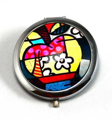 ESPEJO COMPACTO ROMERO BRITTO: APPLE ** NUEVO ** CAJA NEGRA REGALO  Foto 1 de 4