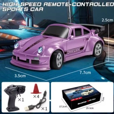 1/64 Remote Control Car 2.4G 4WD High Speed Drift Mini Desktop Racing Sport Car - Image 1 of 4