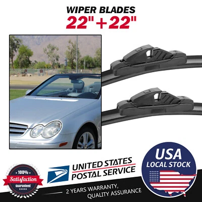 Juego de pares de limpiaparabrisas de 2*22 pulgadas para Mercedes-Benz C230 2004-2007 Foto 1 de 4