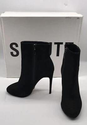 Schutz negro gamuza cremallera lateral botín tacón de aguja talla 7b Foto 1 de 4