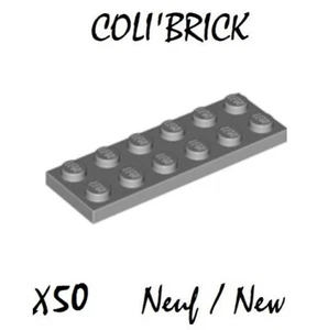 Lego 3795 - 50x Plaque / Plate 2x6 - Gris Clair / Light Bluish Gray - NEUF NEW - Imagen 1 de 1