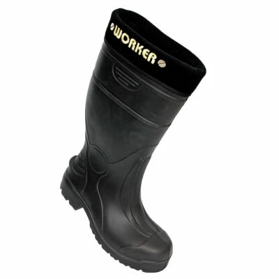LEMIGO Winterstiefel Arbeitsstiefel Sicherheitsschuhe Stahlkappe Gefüttert (BLWORKER)