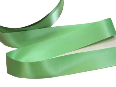 Mint Green Double-Face Satin Ribbon 1 1/2 inches wide x 6 yards Polyester B64 - Image 1 of 4