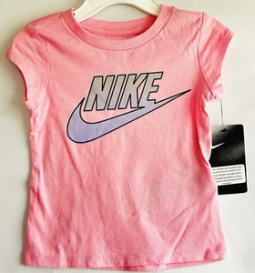 Nike Toddler Girl T-Shirt Just Pink logo Size 2T, 3T cotton - Picture 1 of 4