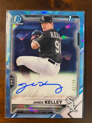2021 Bowman Chrome Sapphire Auto /99 Aqua Refractors JARED KELLEY White Sox 1st - Image 1 of 2
