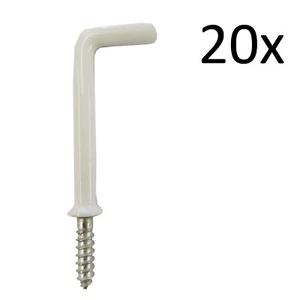 20x54mm VINILE BIANCO FORMA L VITE A SPALLA COMÒ COPPA GANCI fai da te appendere - Foto 1 di 1