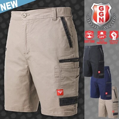 Big BEE Work Shorts Mens Workwear Stretch Cotton Canvas Cargo Pockets Patch - Image 1 of 4
