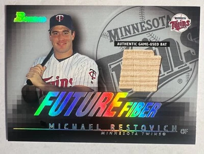 2003 Bowman Future Fiber Bats #MR Michael Restovich A Twins - Image 1 of 2