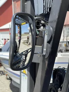 FORKLIFT MIRROR Tractor/Skidsteer STAINLESS STEEL BIG RUBBER COATED MAGNETS - Picture 1 of 4