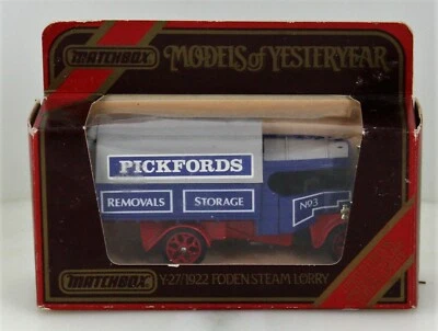 Caminhão a vapor Y27 MATCHBOX 1922 FODEN (MODELOS DE ONTEM)  - Imagem 1 de 2