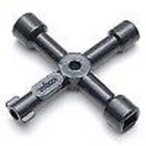 3 X Metal Black 4 Way Key Water Electric Gas Meter Utility Cabinet Box Onesto - Picture 1 of 1